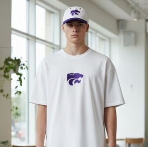 Vintage Kansas State Wildcats Cap Hat Adjustable Made in USA by DeLONG